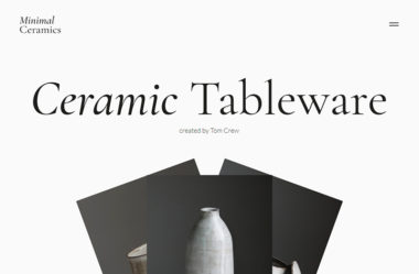 Ceramic Tableware by Tom Crew