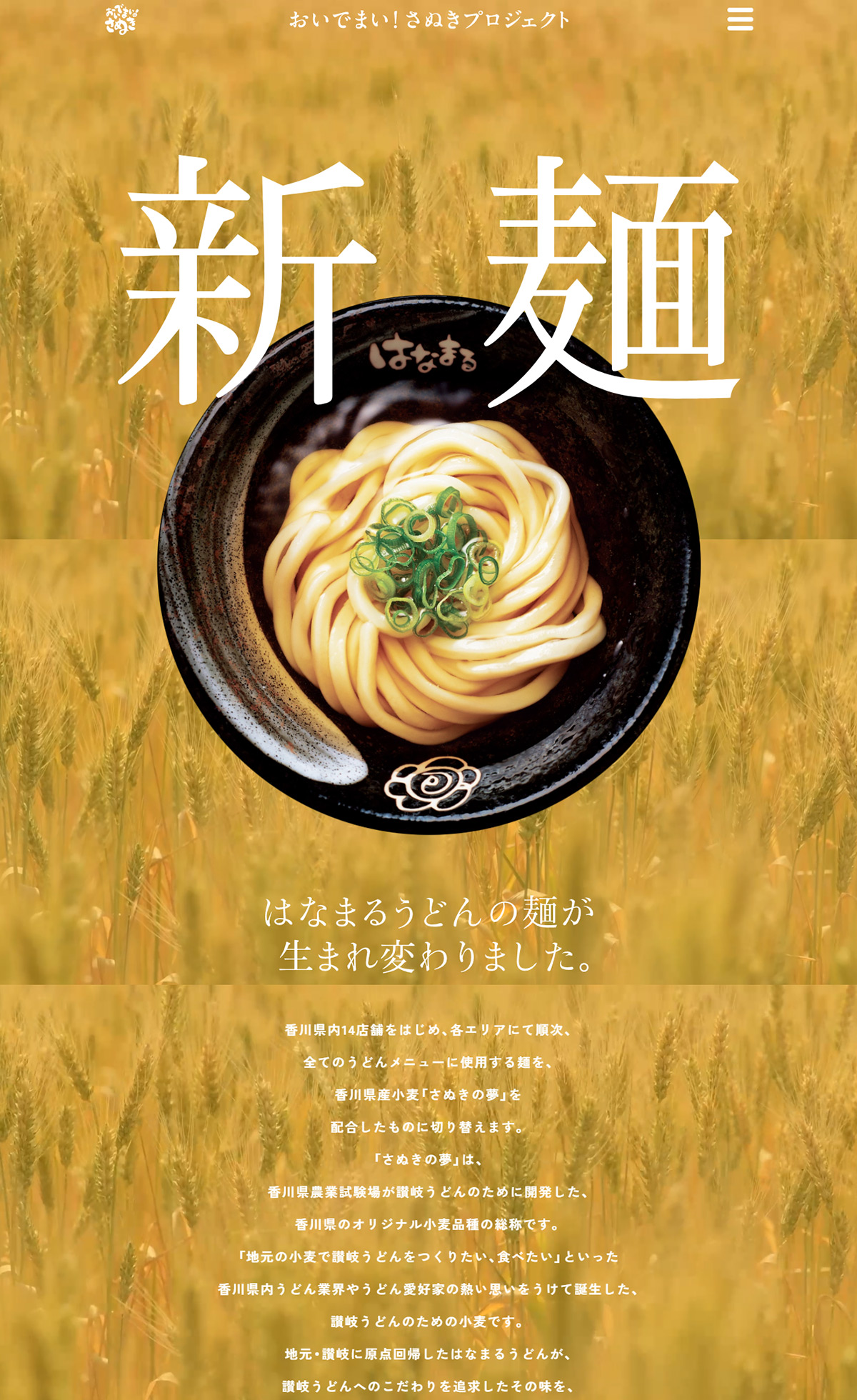 新麺 さぬきの夢 | おいでまい！さぬきプロジェクト