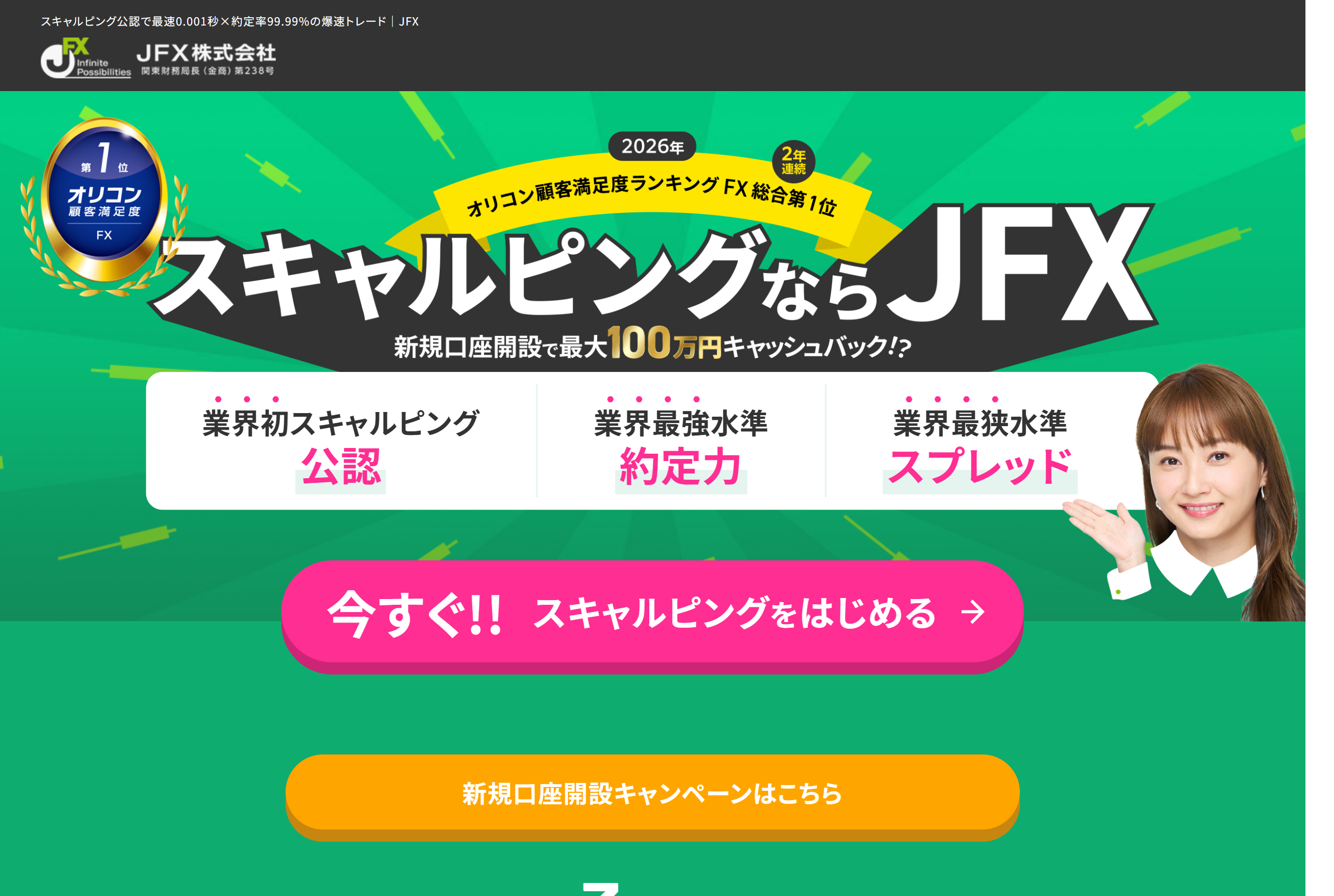 JFX株式会社　スキャルピングプロモーションサイト